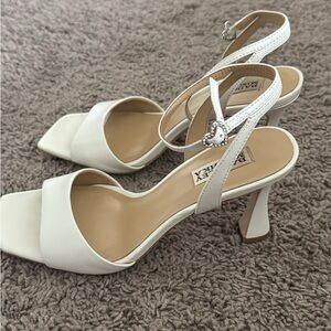 Badgley Mischka White Heeled Sandals